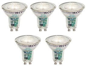 Zestaw 5 inteligentnych żarówek LED GU10 50mm przezroczystych 4,7W 345 lm 2200-4000K