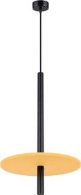 Żółta lampa wisząca z nowoczesnym kloszem D2-W09