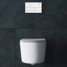 Stelaż zestaw podtynkowy K011A-Q do mis WC z przyciskiem T Białe Szkło