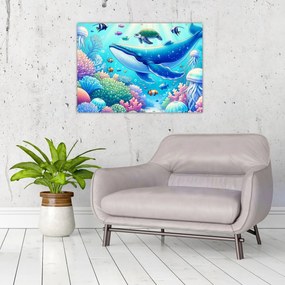 Obraz na szkle – Podwodny świat (70x50 cm)