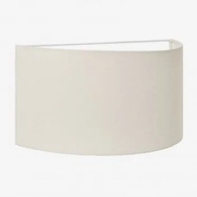 Kinkiet Ścienny Z Lnu Kiraz ↔︎ 35 X ↑20 Cm & Len Biały - Sklum