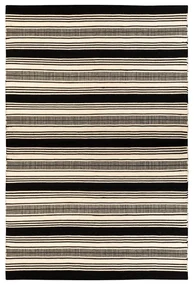 Czarno-biały dwustronny zewnętrzny dywan z tworzywa z recyklingu Green Decore Zambezi, 160x230 cm