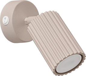 Lampa Ścienna Minimalistyczny Karbon, Aluminium - 1 Źródło - L.8 X H.16 Cm - Taupe