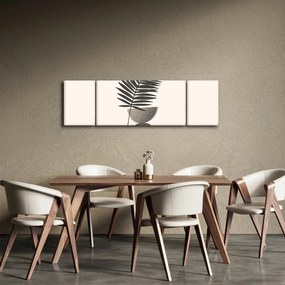 Obraz - Abstrakcja z liściem palmy (170x50 cm)