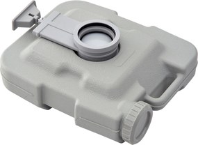 HOMCOM Toaleta zewnętrzna, przenośna, z zbiornikiem na odpady i zbiornikiem do spłukiwania, z plastiku, z pokrywą, Szara