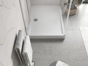 Mexen Flow+ brodzik prostokątny 100 x 70 cm, biały połysk - 46R107010H