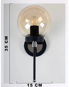 Kinkiet w czarno-żółtym kolorze ø 15 cm Tokyo – Squid Lighting