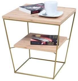 Stolik kawowy z półką dąb artisan - Celia 3X