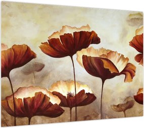 Obraz czerwonych kwiatów (70x50 cm)