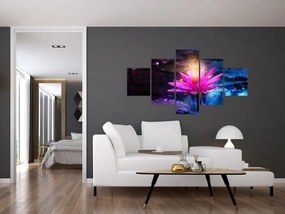 Obraz lilii wodnej na wodzie (125x70 cm)