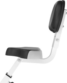 Rower treningowy HOMCOM trenażer rowerowy z 8-stopniową regulacją oporu magnetycznego z regulacją wysokości stalowy kolor żółty+biały 43 x 97 x 109 cm