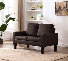 Brązowa skandynawska sofa 2-osobowa - Clorins 2X