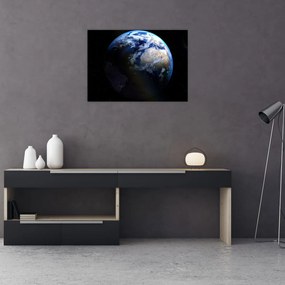 Obraz na szkle planety Ziemia (70x50 cm)