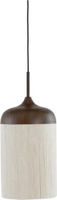 Ciemnobrązowa lampa wisząca z tekstylnym kloszem ø 22 cm Dania – Light &amp; Living