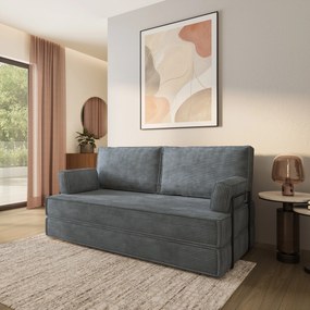 Masseno Sofa piankowa SILAR z funkcją spania - Szary - POSO 60 / Ze stelażem
