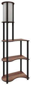Lampa podłogowa z półeczkami 1xE27/40W/230V 140 cm czarny/brązowy