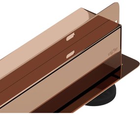 Mexen Flat Wall odpływ liniowy ścienny 2w1 100 cm, różowe złoto - 1630100