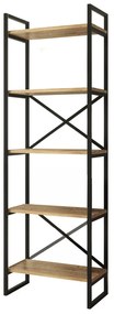 Czarny regał w dekorze sosny 58x175 cm Nicol – Kalune Design