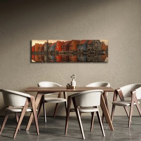 Obraz kolorowych domów (170x50 cm)