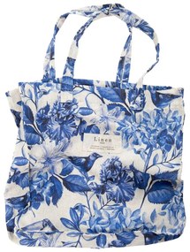 Torba tekstylna Really Nice Things Blue Flowers, szer. 44 cm