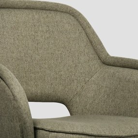 Krzesło z podłokietnikami CAMPEA zielone HOMLA