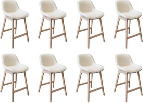 Komplet krzeseł wyspowych/barowych dąb MILK 65 cm
