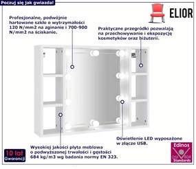 Biała Toaletka Z Lustrem Na Blat Lub Ścianę F7-T43