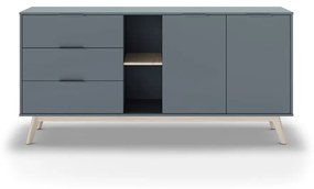 Szarozielona komoda 165x80x40 cm Pisco – Marckeric