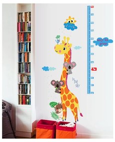 Naklejka dziecięca do mierzenia wzrostu na drzwi/na ścianę 60x120 cm Giraffe &amp; Koalas – Ambiance