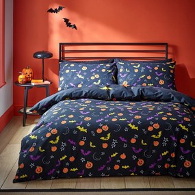 Czarna pościel dwuosobowa 200x200 cm Halloween Trick or Treat – Catherine Lansfield