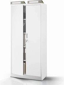 Szafa biurowa na dokumenty z 4 półkami szara, 1750x800x400 mm: JAN Compact