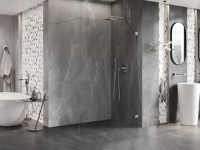 Mexen Lunar ścianka prysznicowa Walk-in prawa 90 x 200 cm, transparent 8 mm, chrom - 830-090-000-01-00-P