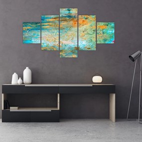 Obraz niebieskiej abstrakcji (125x70 cm)