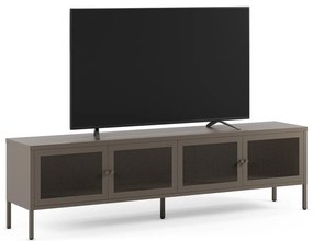 Szara metalowa szafka pod TV 160x50x35 cm Fayna – Marckeric