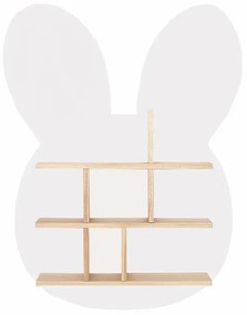 Biała półka dziecięca w kształcie króliczka M1-N92