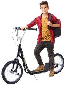 HOMCOM Hulajnoga dziecięca hulajnoga miejska hulajnoga dla dzieci 16'' kolor czarny