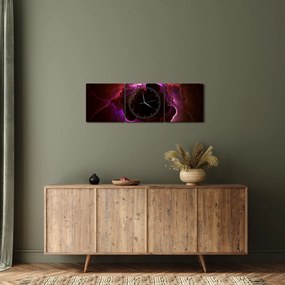 Obraz - abstrakcja chmur (z zegarem) (90x30 cm)