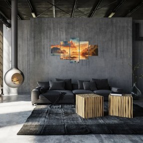 Obraz - Widok z plaży (125x70 cm)