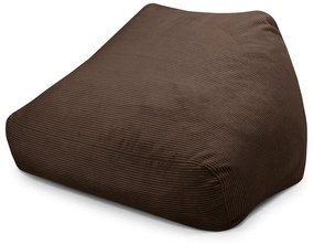 Ciemnobrązowy sztruksowy worek do siedzenia Sofa Snug – SLOWDOWN