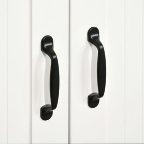 HOMCOM Komoda z 4 szufladami, szafka kuchenna z regulowaną półką, zabezpieczenie przed przewróceniem, kolor biały, 105 x 40 x 76 cm | Aosom PL