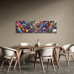 Obraz - Kolorowe graffiti (170x50 cm)