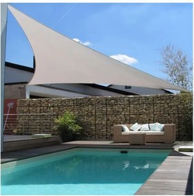 Trójkątny żagiel przeciwsłoneczny tarasowy 192G - 5x5x5 m, szary