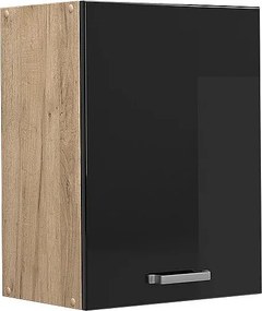 Szafka ścienna czarny wysoki połysk 45x31x60 r-line