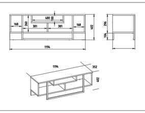 Stolik TV Asal Walnut