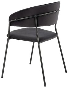 Czarne tapicerowane krzesło H3-M32