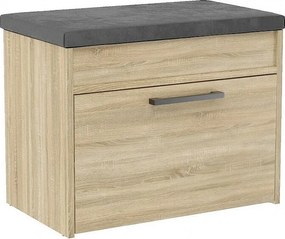 Szafka na Obuwie Parma MINI | Dąb Sonoma | 60x35x49 cm | Szafka na obuwie z siedziskiem