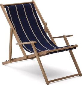 Niebieski drewniany leżak ogrodowy Vilara – Kave Home