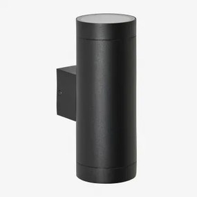 Aluminiowy Kinkiet Zewnętrzny Sileno Z 2 Punktami Świetlnymi Czarna - Sklum