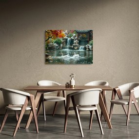 Obraz na szkle - Staw azjatycki (70x50 cm)