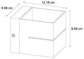 Inteligentna lampa ścienna ciemnobrązowa 9,7 cm z WiFi G9 - Transfer Groove Nowoczesny Oswietlenie wewnetrzne